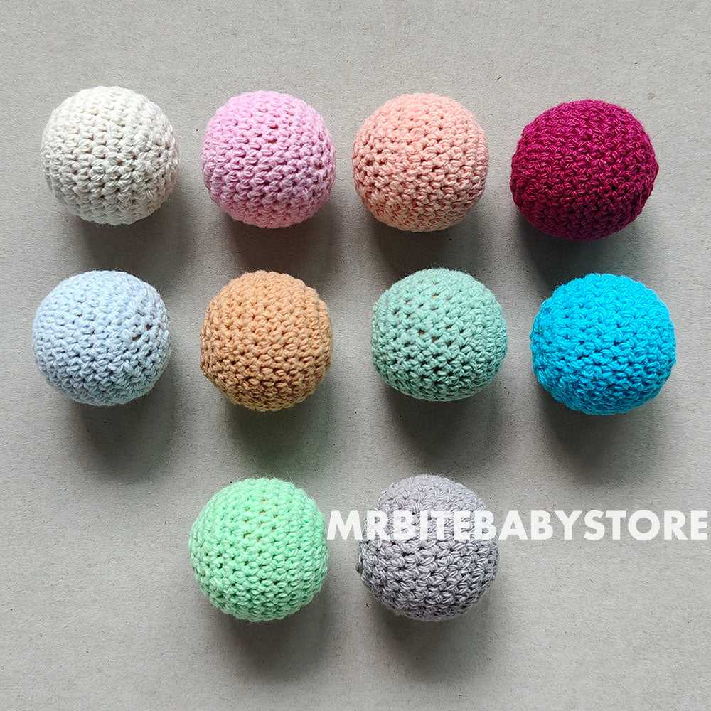 30mm Crochet Wood Beads