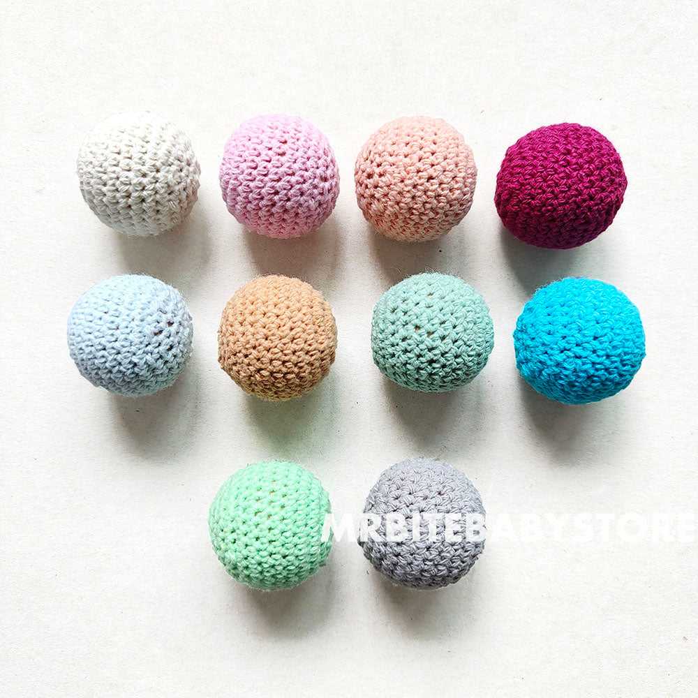 30mm Crochet Wood Beads