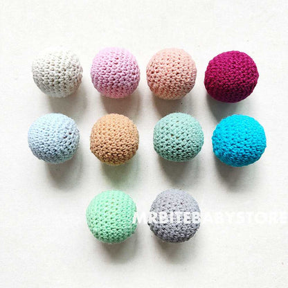30mm Crochet Wood Beads