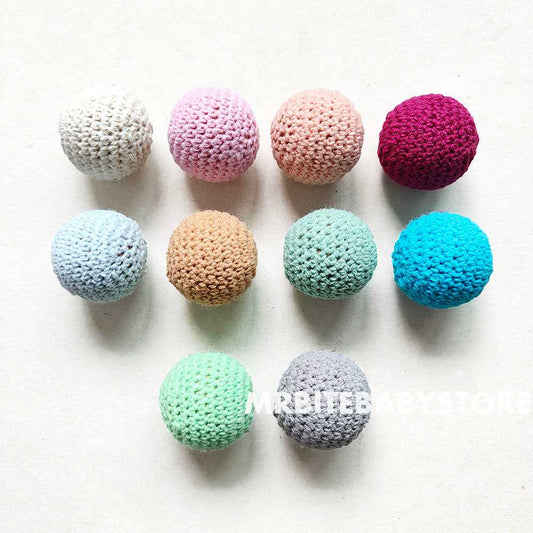 30mm Crochet Wood Beads