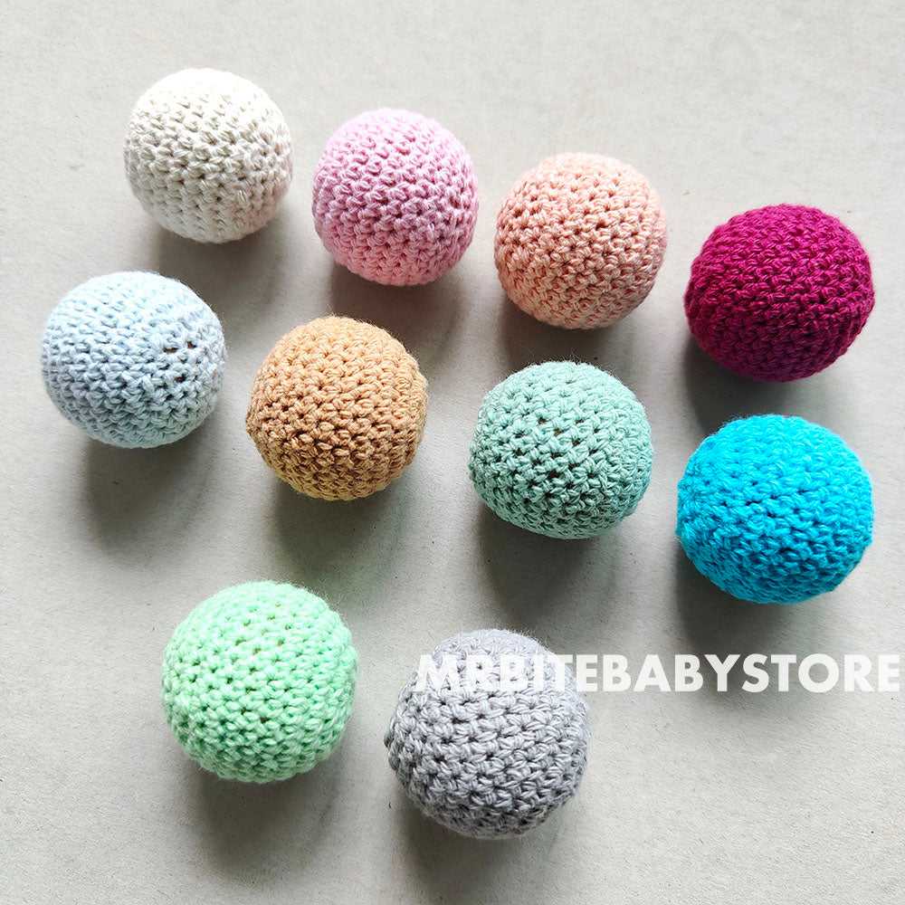 30mm Crochet Wood Beads