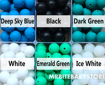 12/15mm Round Silicone Beads #26 - #49