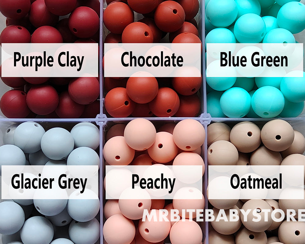 12/15mm Round Silicone Beads #74 - #97