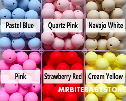 12/15mm Round Silicone Beads #74 - #97