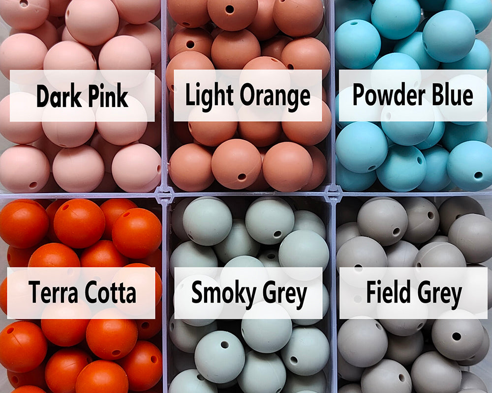 15mm Round Silicone Beads