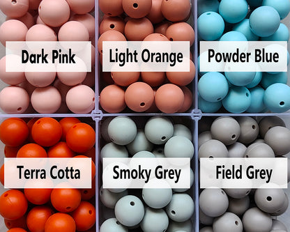15mm Round Silicone Beads