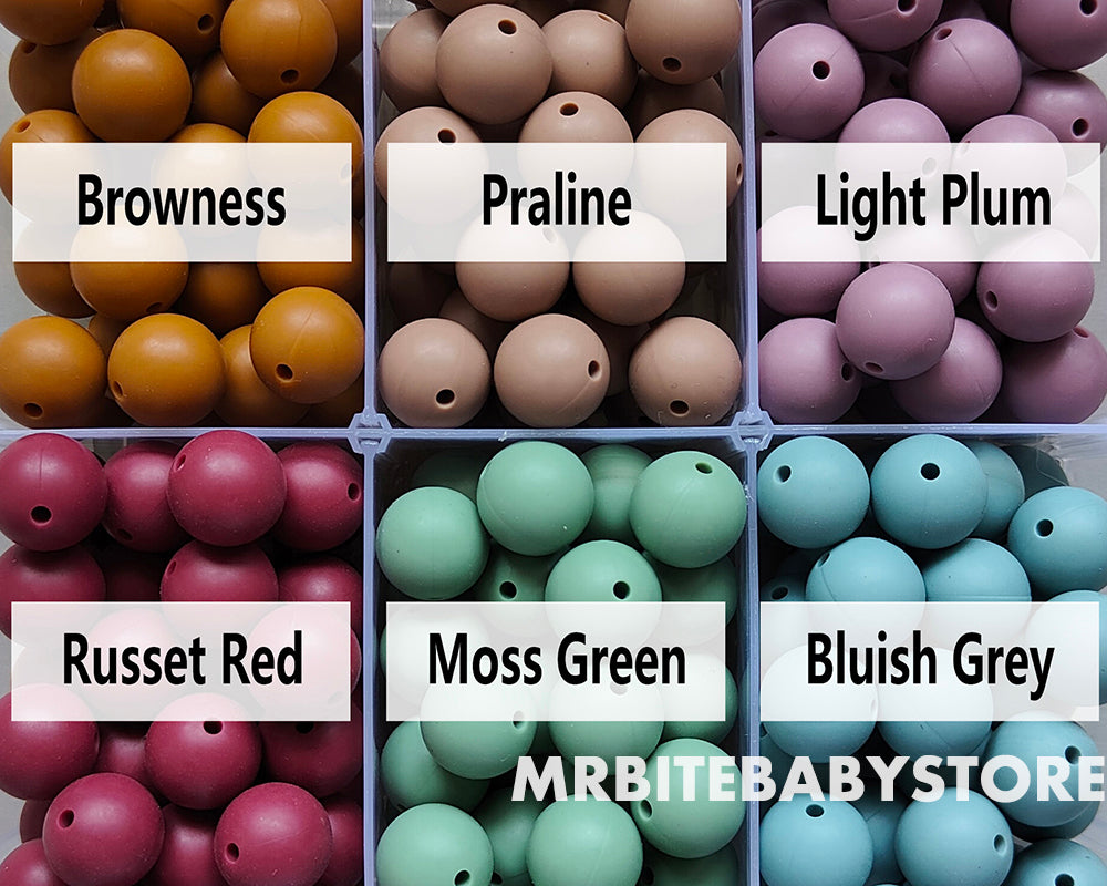 15mm Round Silicone Beads