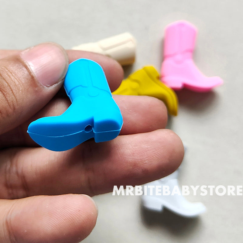 Cowboy Boot Silicone Beads - 14*30*10mm
