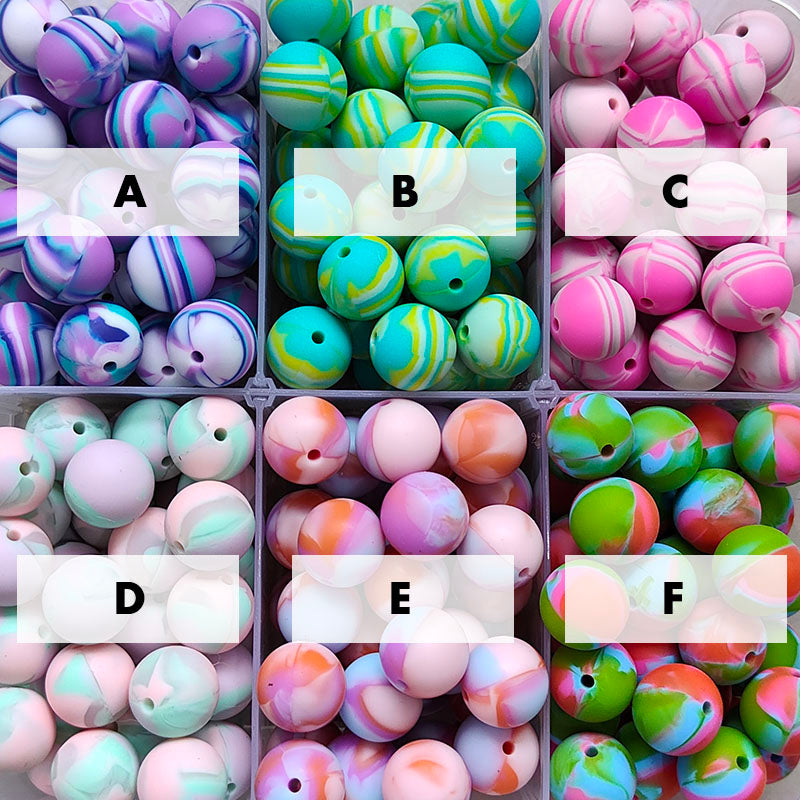 15mm Round Silicone Beads