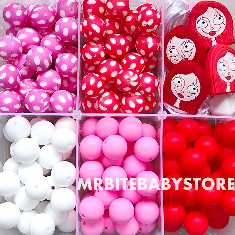 162Pcs Halloween Assorted Silicone Beads Kit