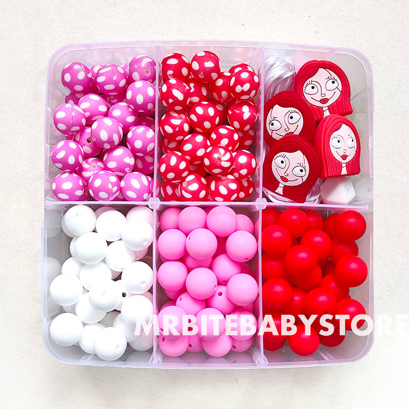 162Pcs Halloween Assorted Silicone Beads Kit