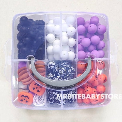 Halloween 162Pcs Assorted Beads, Jack-O-Lantern Beads