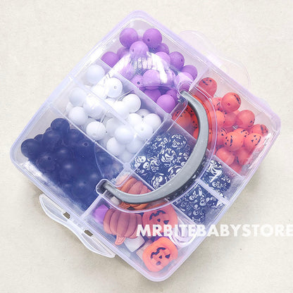 Halloween 162Pcs Assorted Beads, Jack-O-Lantern Beads