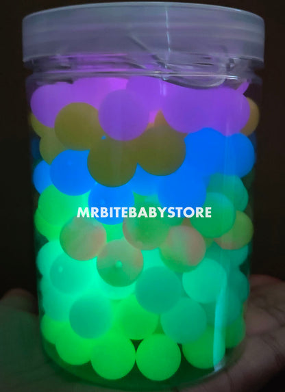 160Pcs Assorted Glow In The Dark/Luminous Silicone Beads