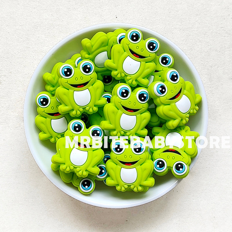 Frog Silicone Beads 22*25mm