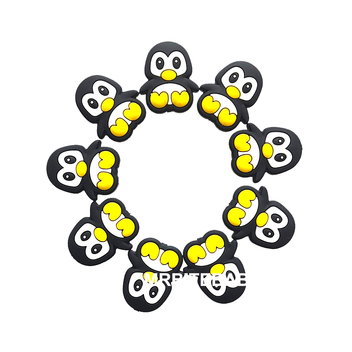 Penguin Silicone Beads 23*27mm