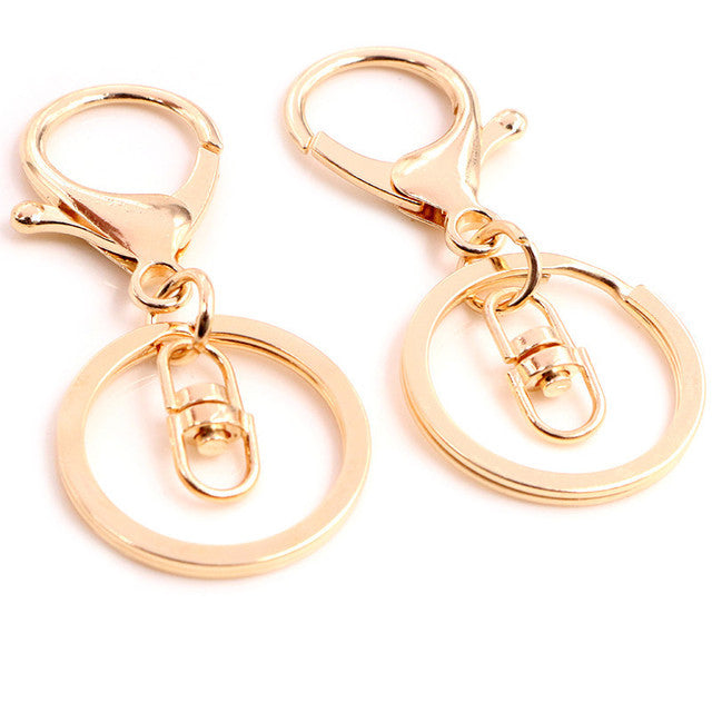 10/20/50/100Pcs Key Ring, Lobster Claw Clasps, Split Ring