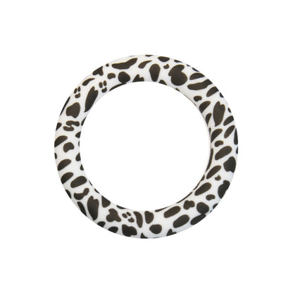 65mm Print Silicone Round Loop with 2 hole
