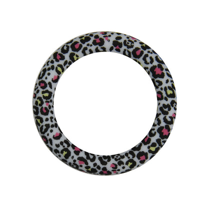 65mm Print Silicone Round Loop with 2 hole
