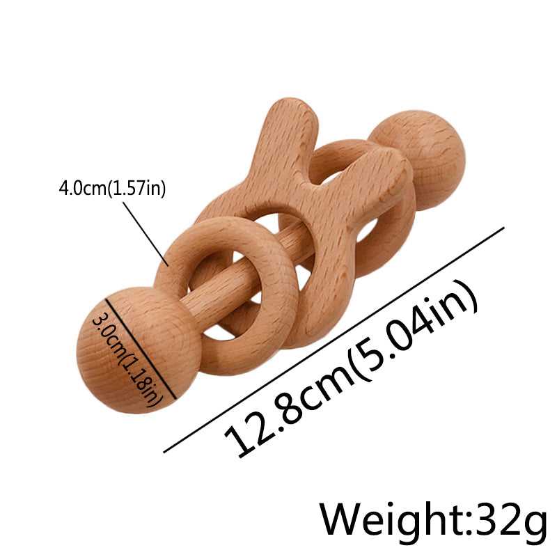 Bunny Teether Wooden Rattle