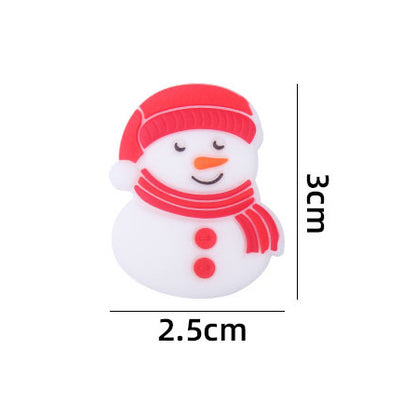 Snowman Silicone Beads - 30*25mm