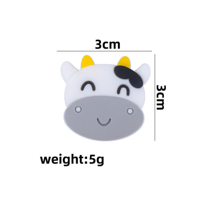 Cute Cow Silicone Beads 30mm