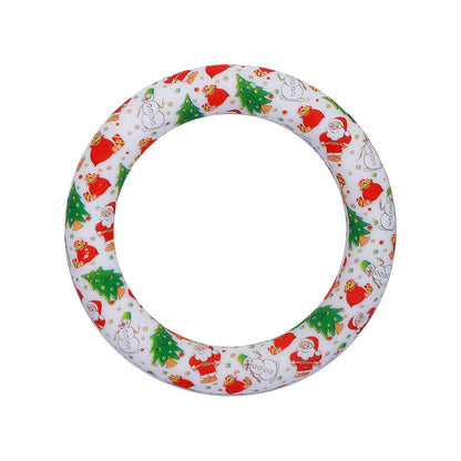 65mm Print Silicone Round Loop with 2 hole