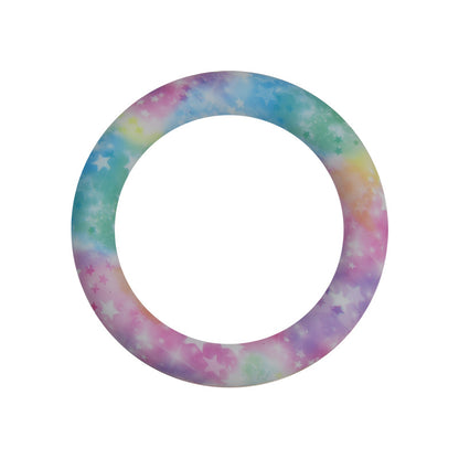 65mm Print Silicone Round Loop with 2 hole
