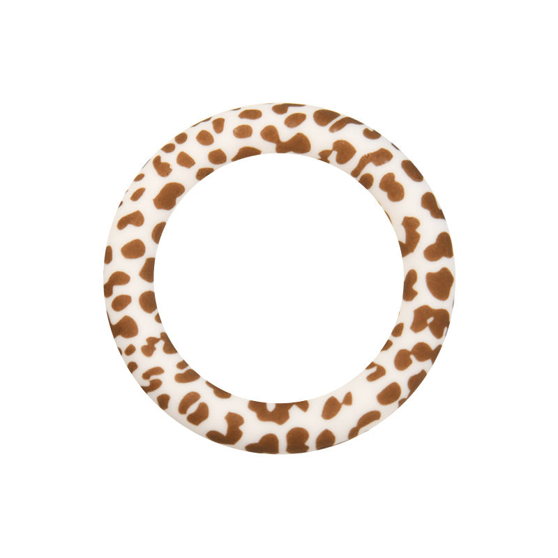 65mm Print Silicone Round Loop with 2 hole