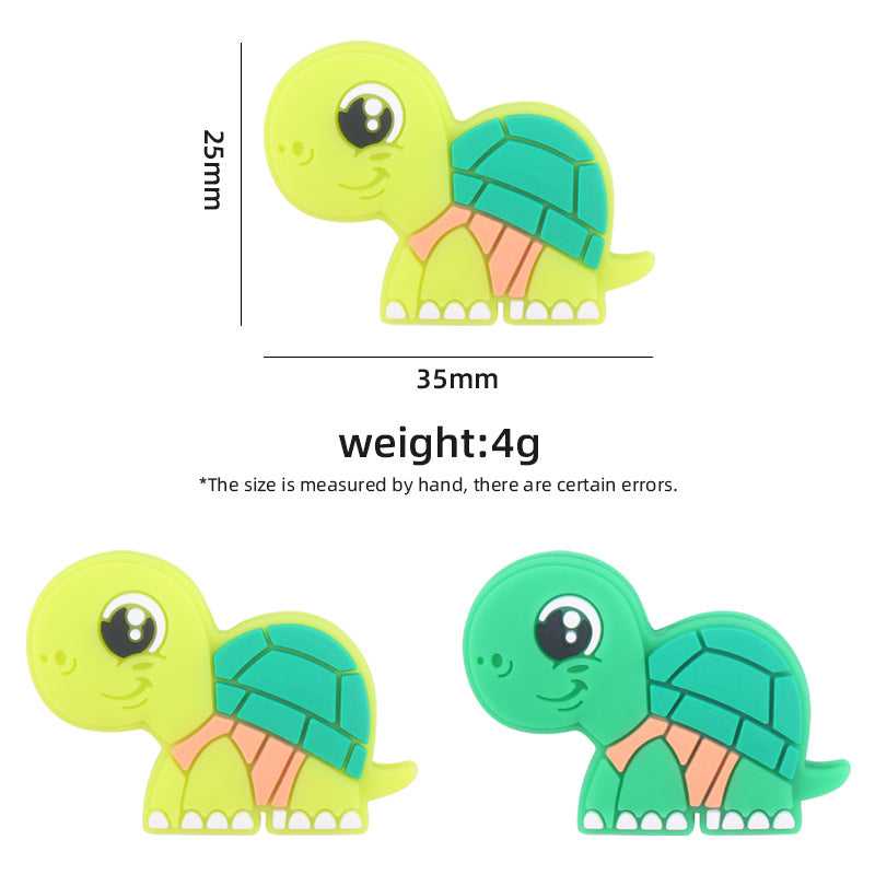 New - Turtle Silicone Beads - 25*35mm