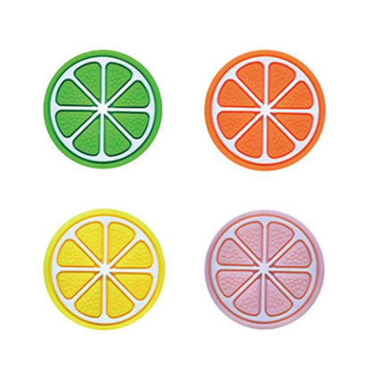 New - Orange Silicone Beads - 22mm