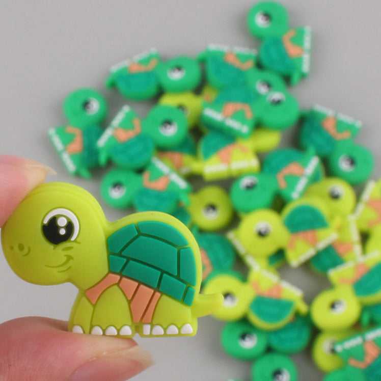 New - Turtle Silicone Beads - 25*35mm
