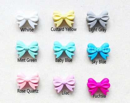 Bowknot Silicone Beads 28*22*10mm