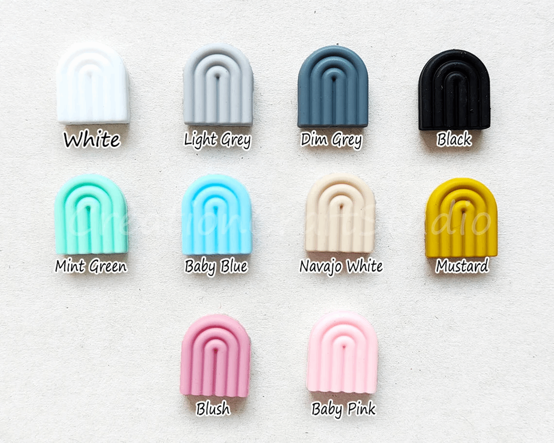 Rainbow Silicone Beads 20*17*6mm
