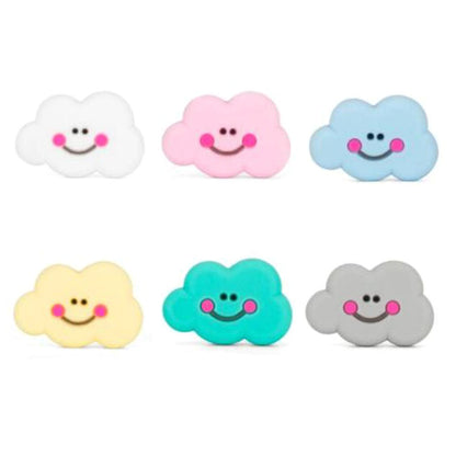 Cute Cloud Silicone Beads 30x20mm
