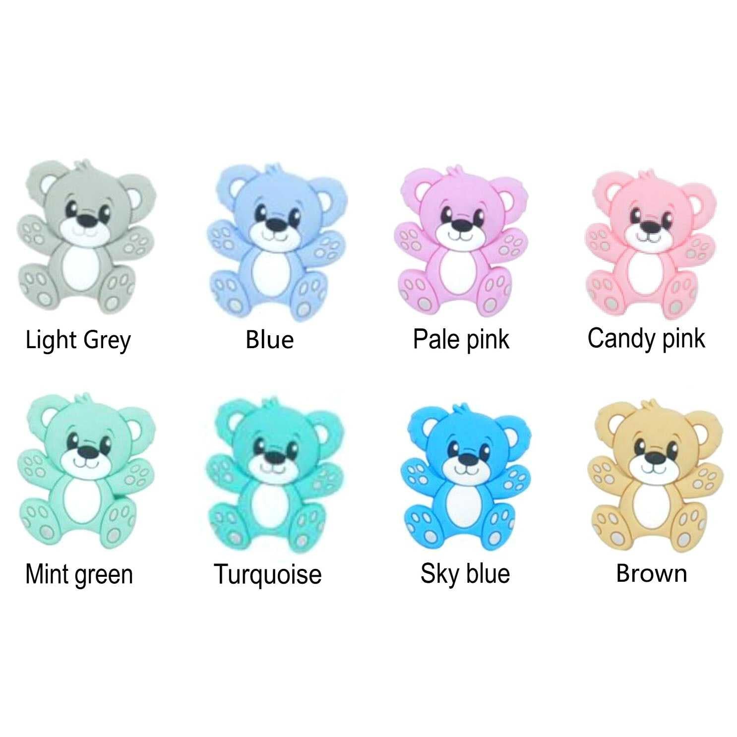 Bear Silicone Beads - 30*25mm