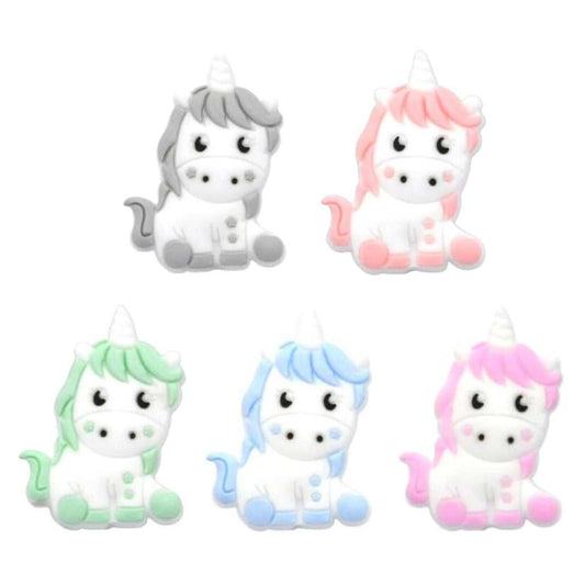 Unicorn Silicone Beads - 25*35mm