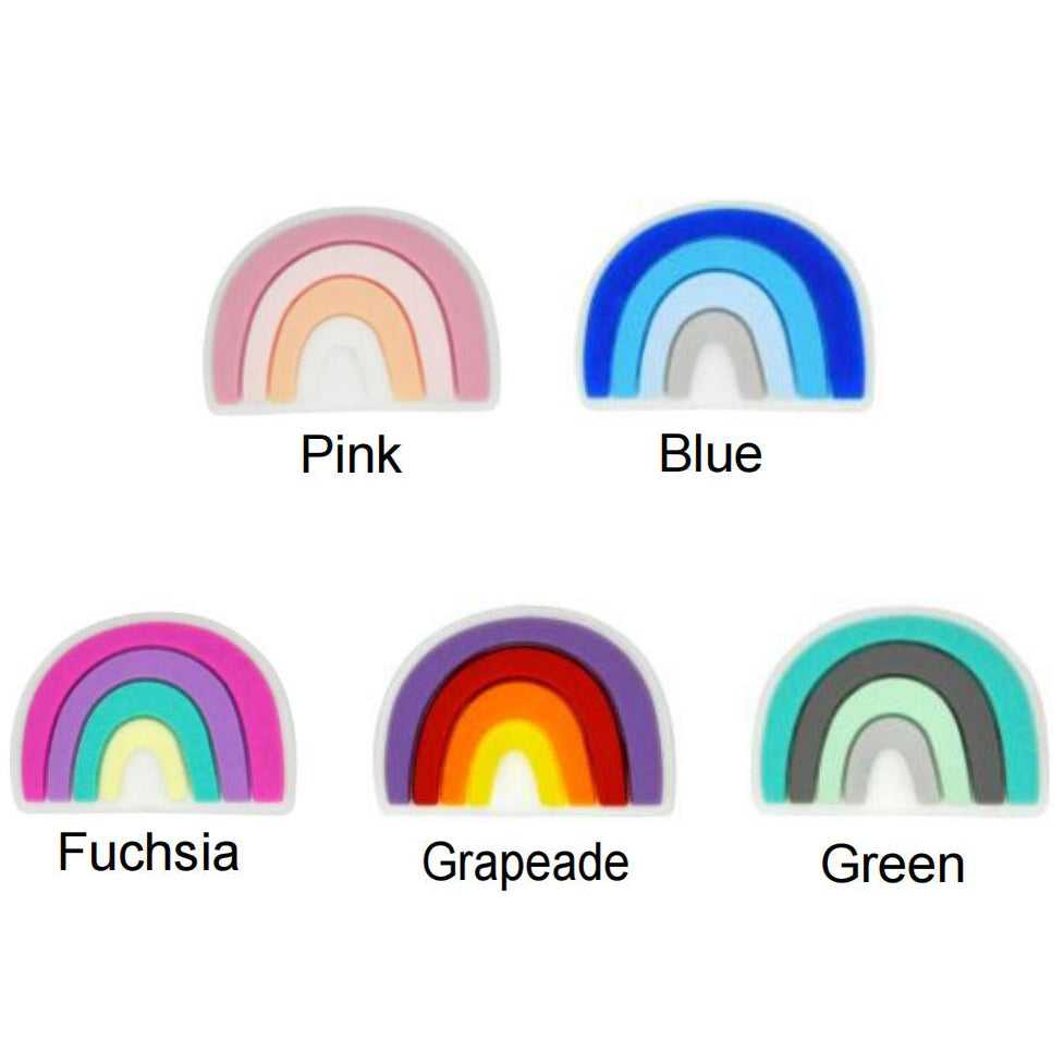 Rainbow Silicone Beads - 18*25mm