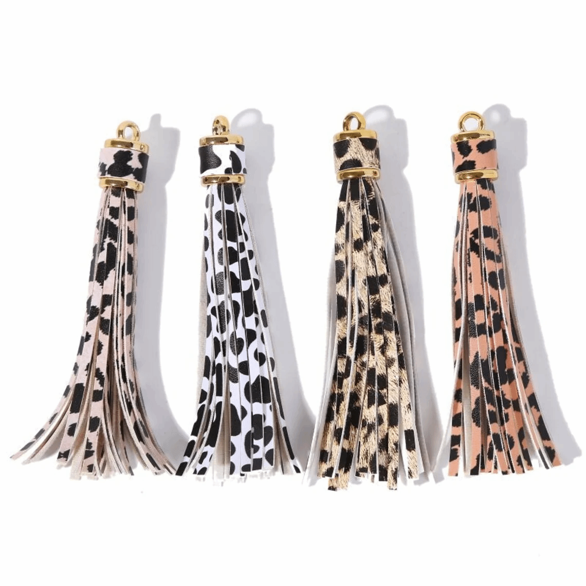 Leopard Sunflower Leather Tassel, PU Tassel
