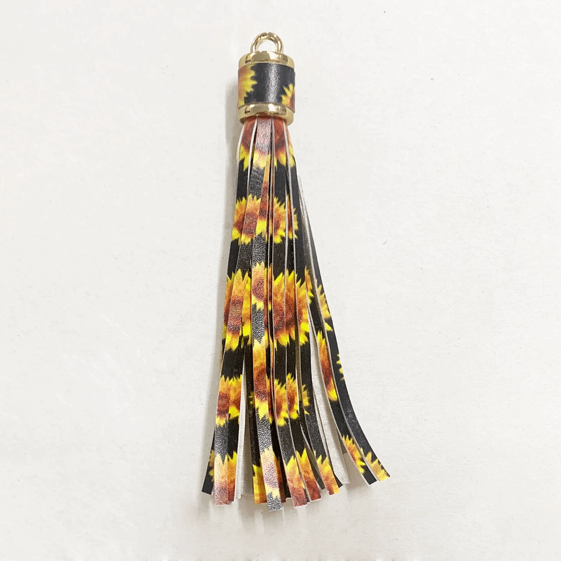 Leopard Sunflower Leather Tassel, PU Tassel