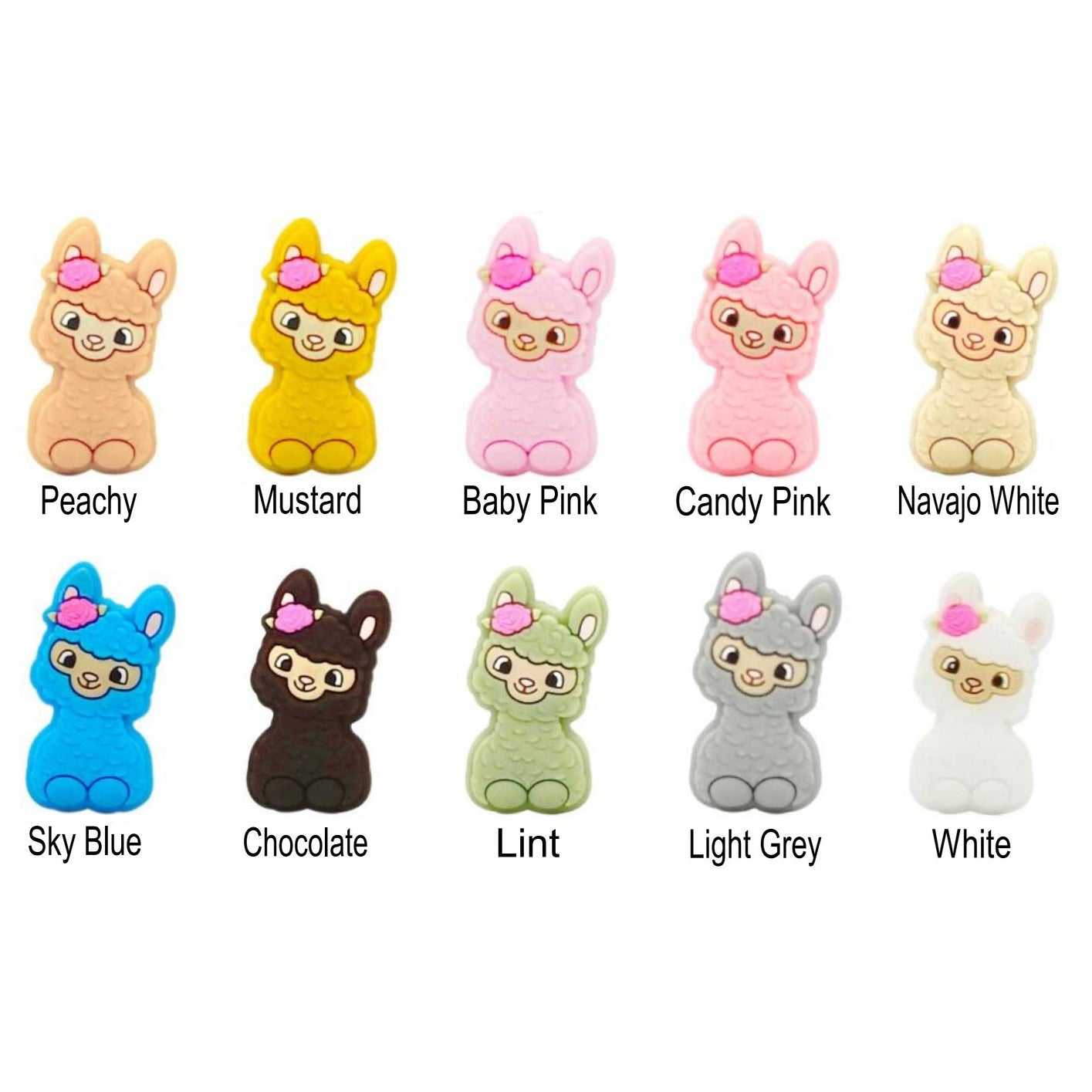 Alpaca Silicone Beads - 31*18mm