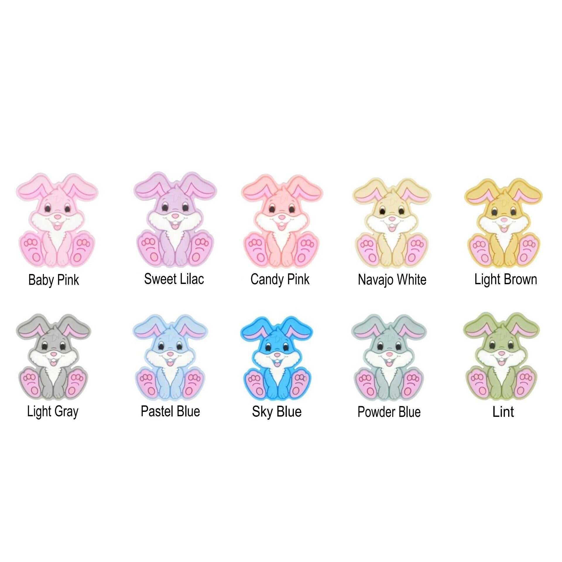 Rabbit Silicone Beads - 28*24mm