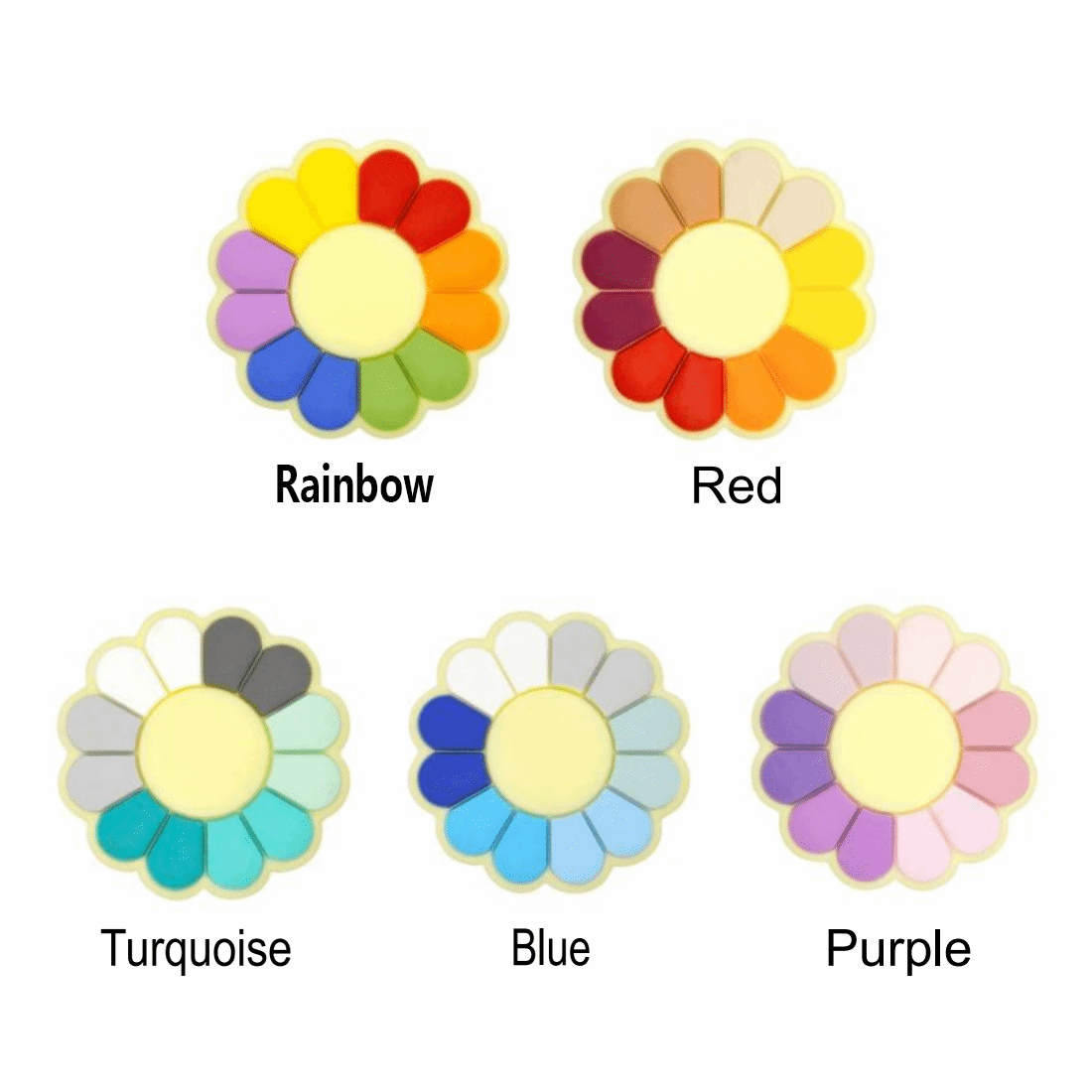 Sun Flower Silicone Beads - 28*28mm