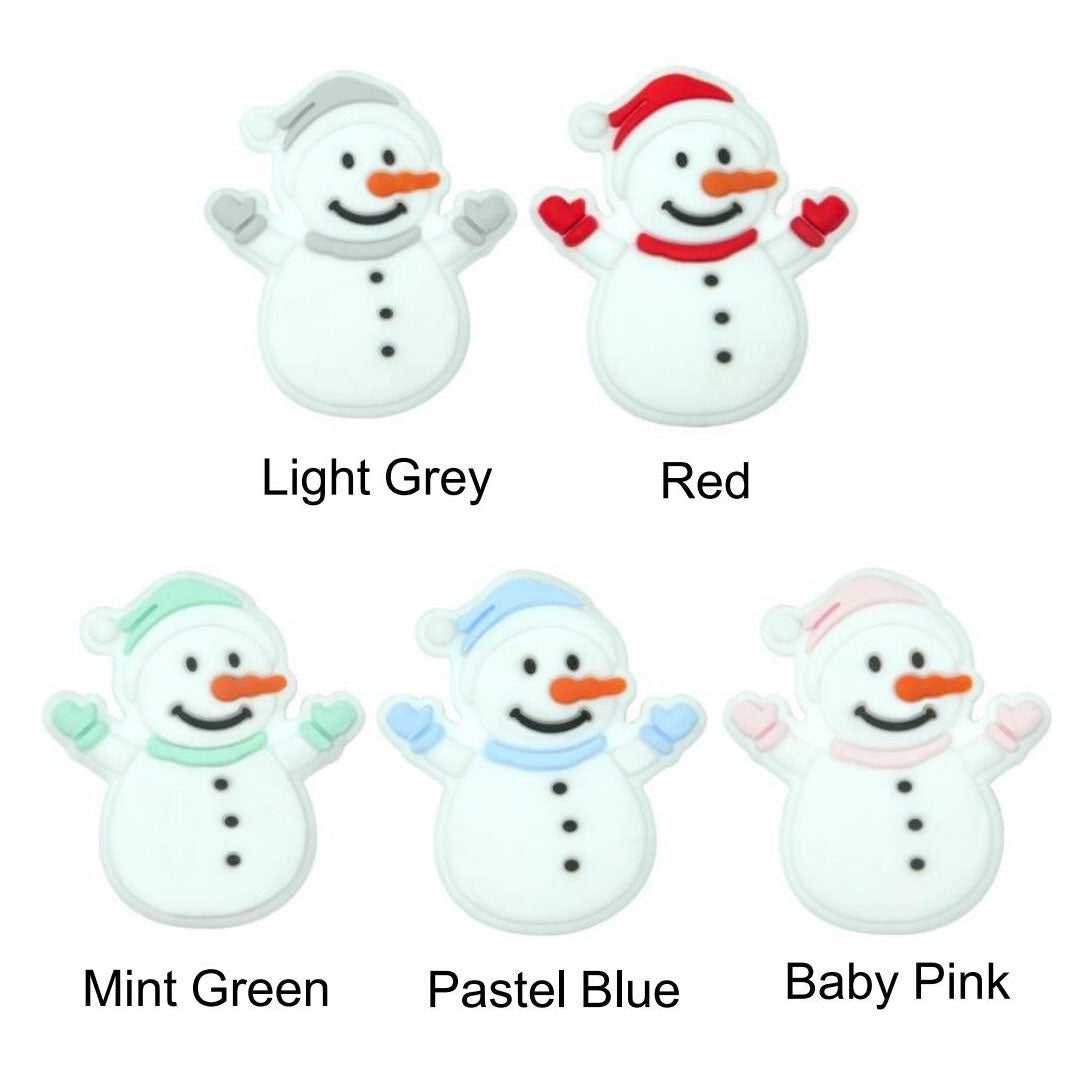 Snowman Silicone Beads - 33*30mm