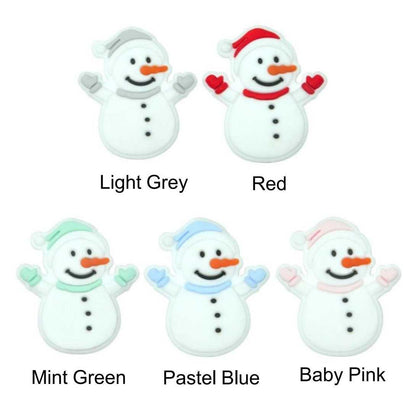Snowman Silicone Beads - 33*30mm