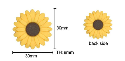 Daisy/Sunflower Silicone Beads - 20/30mm