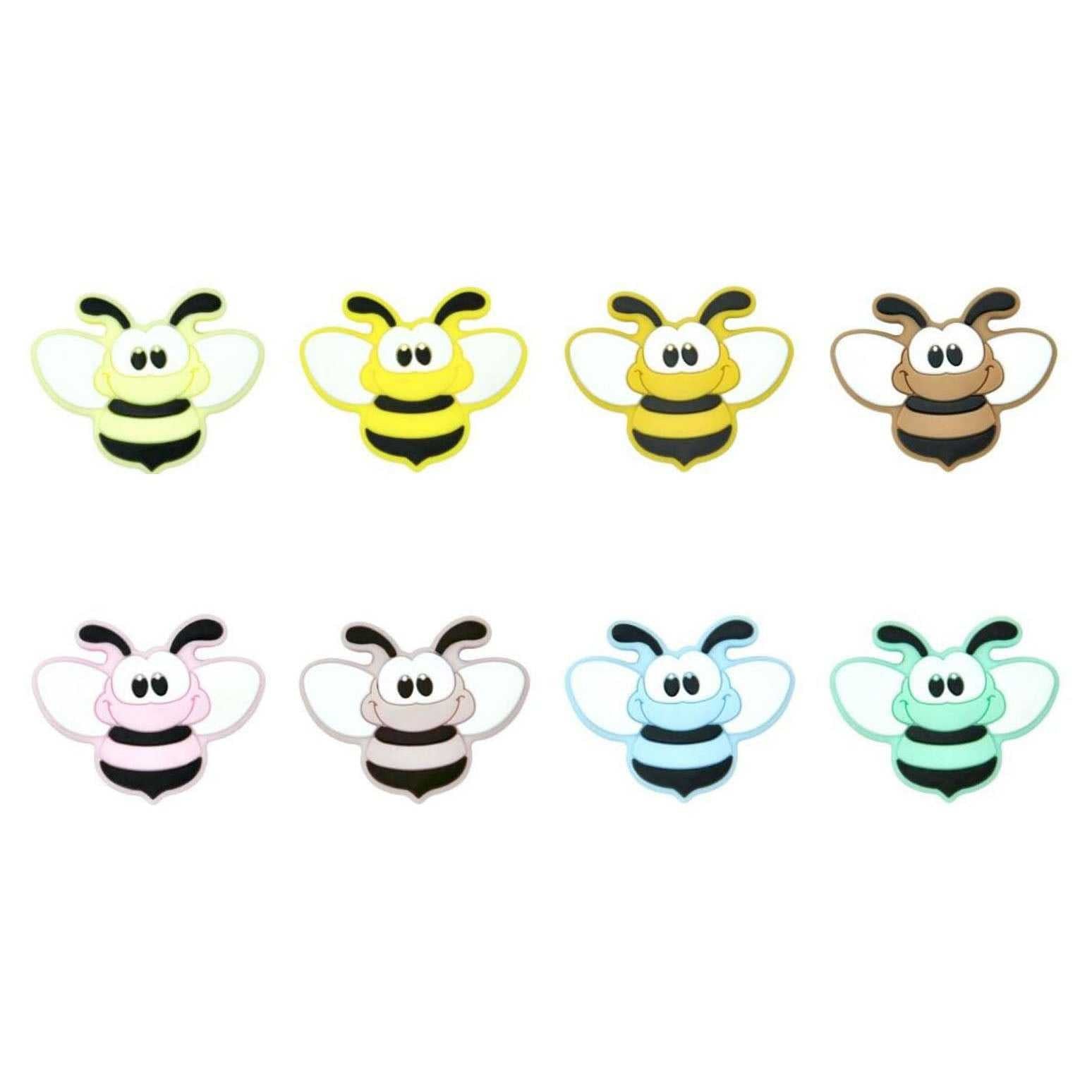 Bee Silicone Beads - 30*37mm