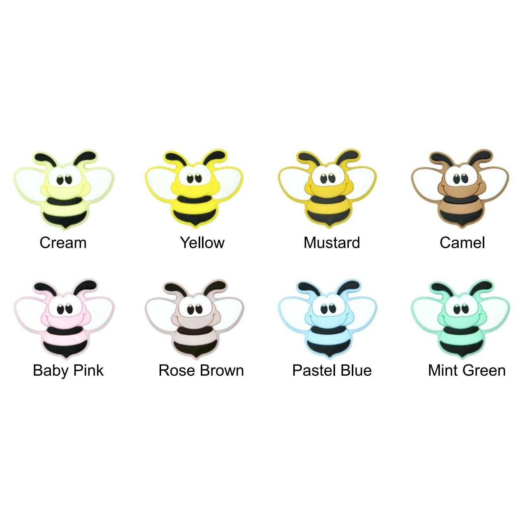 Bee Silicone Beads - 30*37mm
