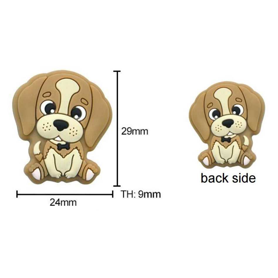 Dog Silicone Beads - 29*24mm
