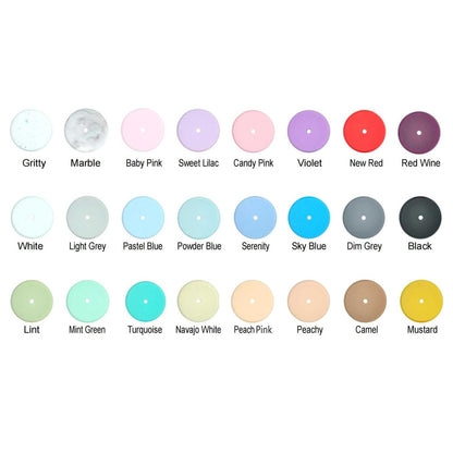 50Pcs/Lots Coin Silicone Beads - 25mm
